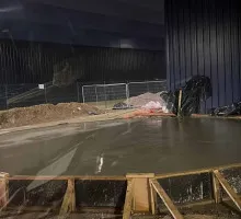 Poured concrete