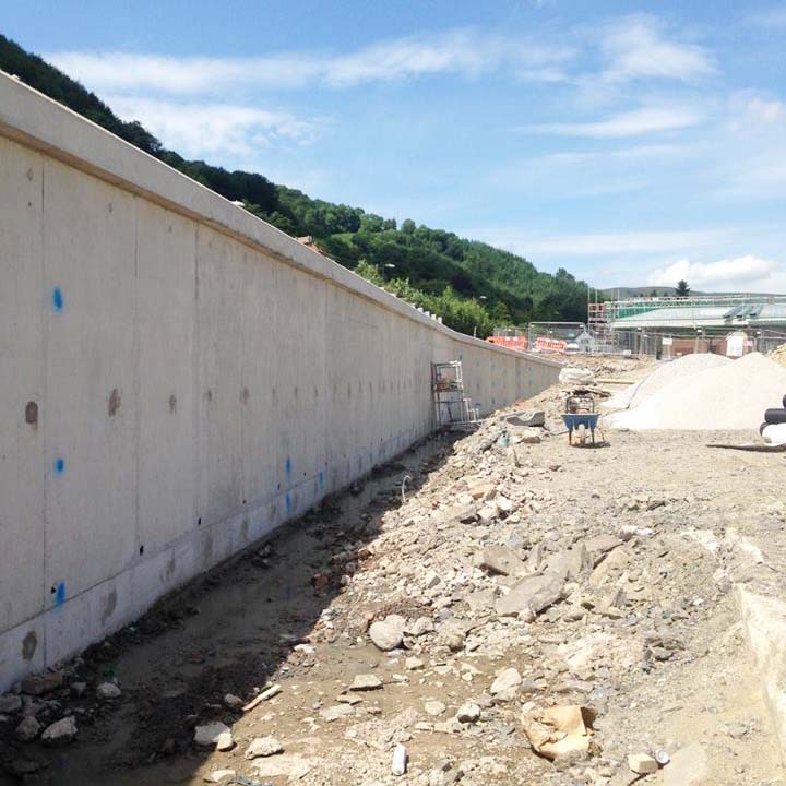 High concrete wall